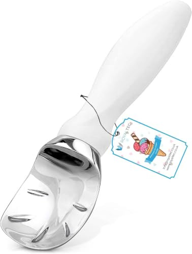ROYALTEC Ice Cream Scoop, Ice Cream Spoon for Hard ice Cream (White)