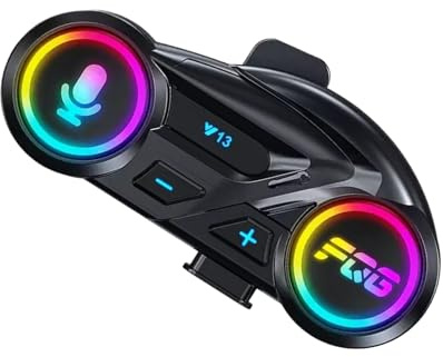 Auriculares para Casco de Motocicleta | Auriculares de Casco inalámbrico | 6.0 | Batería de 800 mAh IPX6 Implaz del Agua | Reducción más Baja para los pasajeros de los conductore