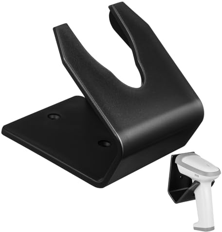 Barcode Scanner Halter 1 Satz aus Kunststoff, Schwarz, Stabil | Handheld Lesegerätständer für Kassenpersonal, Tragbar und Robust, für Läden und Supermärkte
