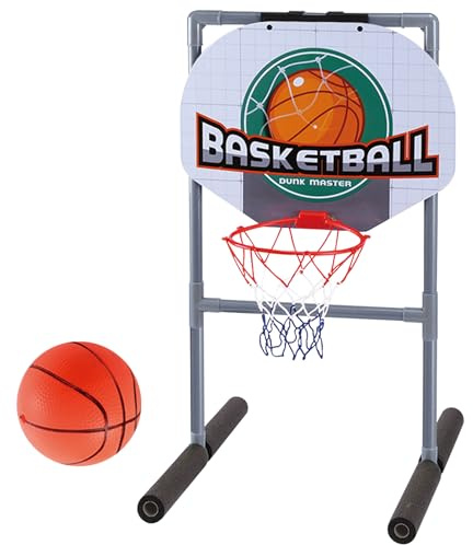 Pool-Basketballkorb, 45, 7 x 45, 7 x 66 cm, schwimmender Basketballkorb für Pool mit 2 aufblasbaren Basketbällen, Sommerkühlung für Kinder und Erwachsene beim Schwimmen