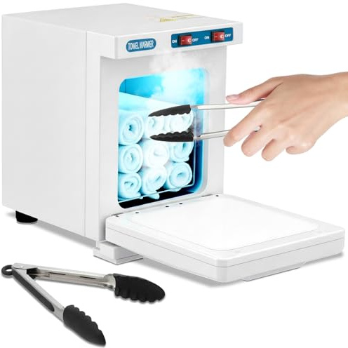 Hot Towel Warmer Cabinet – Rapid Heating with 360° UV Steriliser, Large 5L Capacity, Versatile for Towels and Daily Essentials, Towel Cabinet for Facial Salon Beauty Massage SPA Bathroom（White）