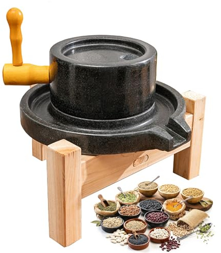 Mulino A Pietra Per Cereali,Mulino A Pasta Pesante/Mulino Per Cereali,Macinatore Manuale Per Lavorazione Alimentare Per Macinare Caffè,Pepe,Grano(20cm/7.9in)