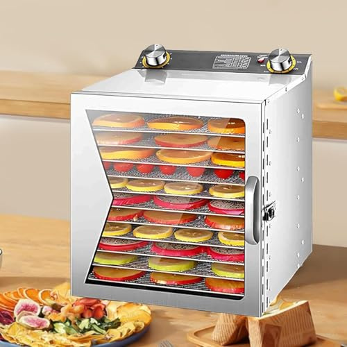Déshydrateur Alimentaire Professionnel, Grand À Fruits, Convient Au Séchage Des Aliments, Viande De 800 Watts Pour La Séchée, Les Champignons, Le Bœuf, Herbes(12Layer)