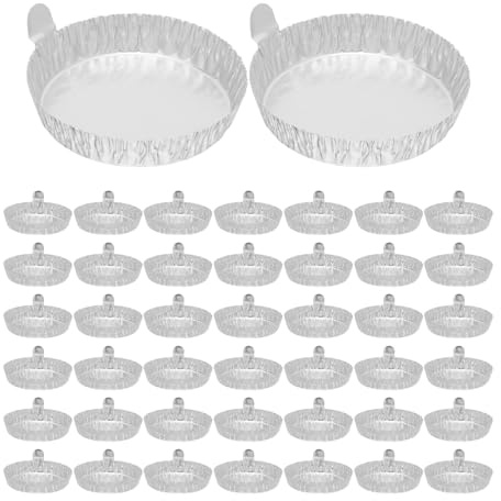 SHINEOFI Coupelles de Pesée en Aluminium Jetables 78 Mm, Lot de 100 Grandes Coupelles Plates Résistantes la Corrosion, Plates pour Pesage Précis en Laboratoire, Mélange