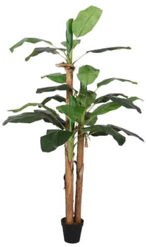 Lumanois Albero di Banano Artificiale 18 Foglie 150 cm Verde, Casa e Giardino,Arredo,Flora Artificiale, 5.6kg-359001