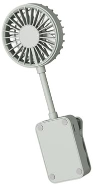 Obotsnoi Ventilador portátil con clip USB con 3 ajustes de velocidad y batería recargable de 1200 mAh para oficinas, hogar, uso al aire libre. Ventilador de clip