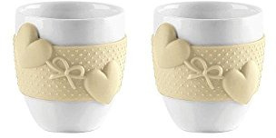 Guzzini GZ11490079 11490079 Set 2 Tazzine Caffè Love con Decoro in Silicone Argilla