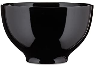 Alessi Tonale DC03/3 B - Design Steinzeug Schale, 18 cm, Poliert Schwarz