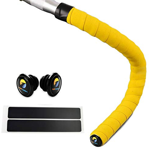 TOPCABIN Fahrrad Lenkerbänder,2 Rollen Comfort Lenkerband für Citybike Road Bike Lenker Band Bike Lenkerband mit Bar Plugs