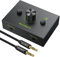 LiNKFOR 3.5mm Stereo Audio Switcher Support 1 In 2 Out or 2 In 1 Out with One-click Mute Volume Control 2 Ports 3.5mm Audio Selector for PC Phone Laptop Speaker Headphone