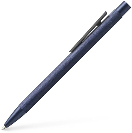 Faber-Castell 146165 - Kugelschreiber Neo Slim Aluminium, Minenstärke M, dunkelblau
