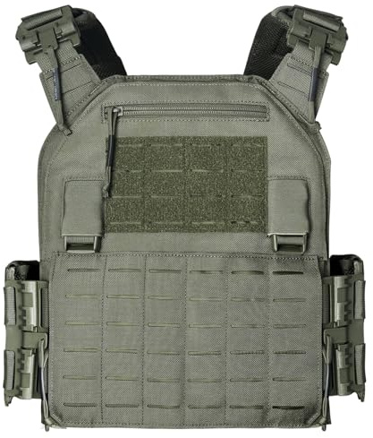 Taktische Airsoft Plattenträger, Upgrade Militär JPC Lasercut Plate Carrier Airsoft Taktische Schutzweste aus 1000D Nylon QRS MOLLE Kompatibler Plattenträger Robuste Weste für Männer