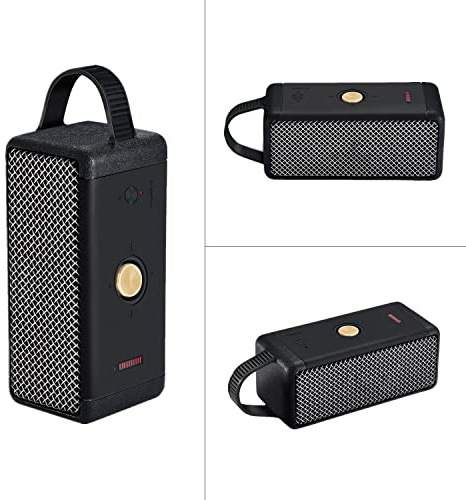 Yaowanguan Silikonhülle für Marshall Emberton II & Emberton Tragbare Bluetooth Lautsprecher, Emberton Tragbare Tragehülle Skin Ultraleichte Flexible Reiseschutzhülle(Schwarz)