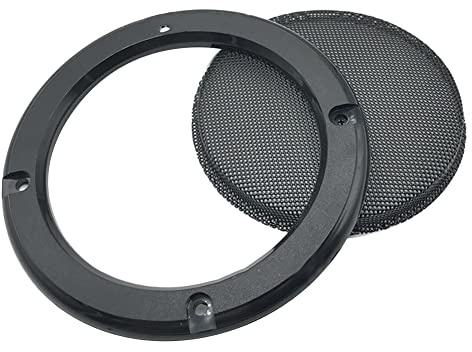 Auto Lautsprecher Abdeckung, 6.5 Zoll Mesh Lautsprecher Gitter Grill aus Metallstahl und ABS-Kunststoff Schutzhülle Dekorgitter Metall Mesh Schutzgitter Abdeckung für Auto Subwoofer Car-Audiosystem