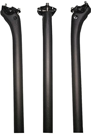 RongXuan Cykelsadelstolpe kolfiber sadelstolpe racercykel mountainbike 27,2 30,8 31,6 350/400 mm 3K matt/glänsande offset 25 mm sadelstolpe (31,6 x 350 mm)