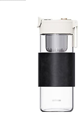 PSVOD Kaffeetassen Glaswasserflaschen for Trinken von Tee mit magnetischem Infuser Filter Teeflasche Teewassertrennung Trinkflasche Haushalt und Küche