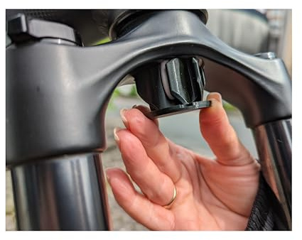 Generisch AirTag Fahrradhalterung Gabel Ebike MTB (Schwarz)