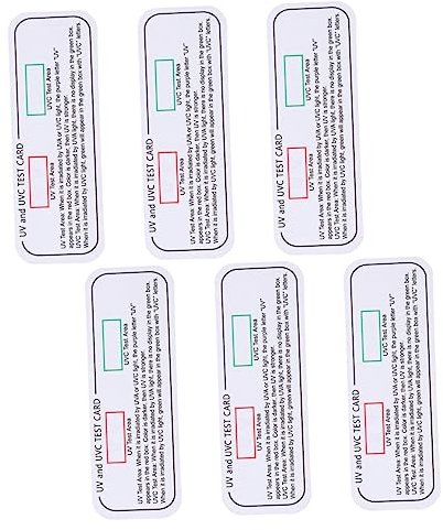 Baluue UV Index Messgerät UV Uvc Testkarte 6 Stück aus Papier für Präzise Messung