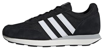 adidas Herren Run 60s 3.0 Leather Shoes, Core Black/Cloud White/Core White, 42 2/3 EU