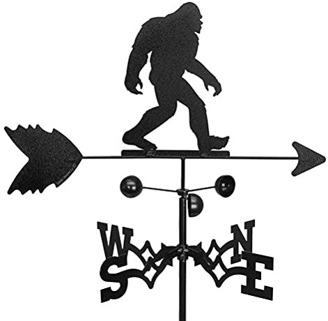 Wetterfahne aus Edelstahl, Retro-Bauernhof-Szenen-Design, Gartendekoration für den Außenbereich, Langlebige Windfahne für Professionelle Messungen (Bigfoot)