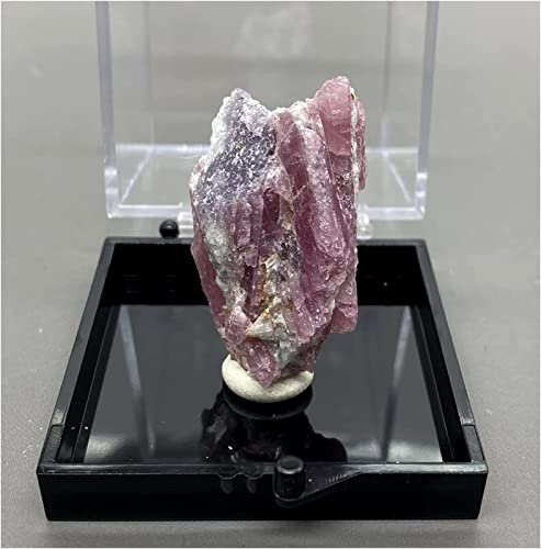 JCAKES Minerales Piedras Naturales Brasil Rosa Turmalina Muestras minerales de Cristal Piedras y Cristales de Cuarzo Tamaño de la Caja de 5.2 cm Decoración de Piedras de Cristal (Color : Style 2)