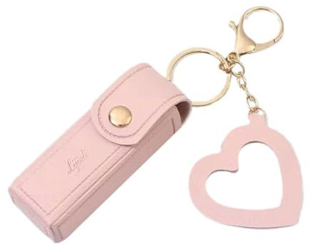 Porte-clés pour rouge à lèvres, mini sac de rangement pour baume à lèvres, étui de protection pour rouges à lèvres, sac à lèvres, portefeuille, étui à rouge à lèvres portable pour femme, rose, Taille