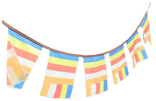 POPETPOP 5 Farbe Flaggen Buddhismus Flagge Gebet Flagge Seide Meditation Gebet Für Tempel Im Freien