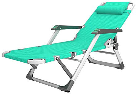 itonc Folding Lounge Chair Liegestühle Stühle Folding Chaise Lounge Garten Outdoor Terrasse Liegende Stühle Liege Deck Stühle Einstellbar In 15 Positionen (Farbe : Ohne Kissen)