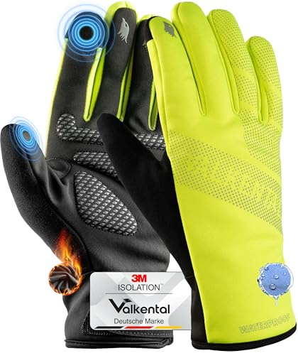 Valkental wasserdichte Fahrradhandschuhe GloRider, Unisex | Wasserdicht mit 3M Isolation, gepolstert & griffig, als Winter- & Übergangshandschuh, mit Touchscreen-Funktion