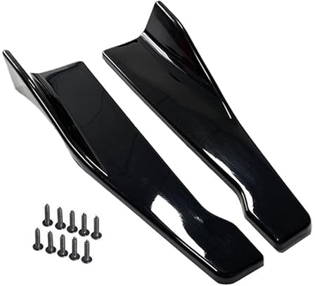 VeroCh 2PCS Auto ABS Minigonne Laterali, per Alfa Romeo Giulia 2017-2022 (48cm) Alettoni Laterali Estensioni Anti collisione Splitter Car protettore Accessori,A/Glossy Black