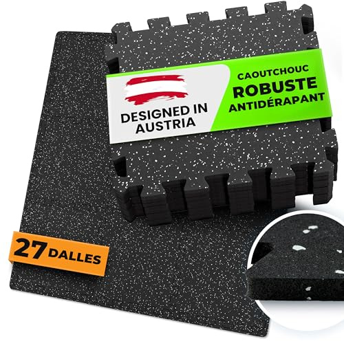 bemaxx Esterilla Fitness Suelo Gimnasio Caucho – Set de 27 Alfombras Puzzle Protector Suelo de Goma, Colchoneta Gimnasia Ejercicio en Casa, Espuma Tatami Deporte Alfombrillas Pesas Gym Garaje Piscina