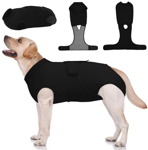 Kuoser Hundebody Nach Op Rüde Hündin Anti-Leck Vollständiger Wundschutz, XL | Atmungsaktiv OP Body Hund Schutzanzug nach Kastration, Body für Hunde Anti-Leck Wundschutz, Alternative zum Halskragen