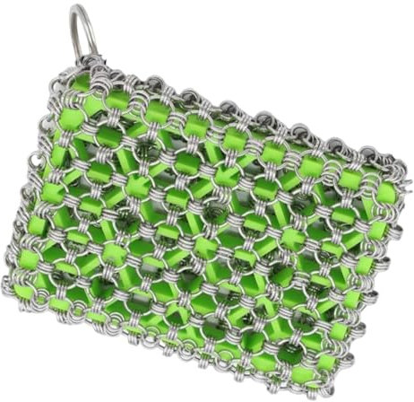 Metallschrubber für die Reinigung, Küche, Mehrzweck-Gusseisenschrubber, tragbarer Kettenschrubber, Gusseisen-Reinigungswerkzeug für Grills, Bratpfannen, Woks
