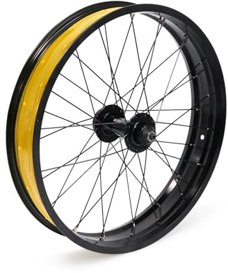 ZTZ 20/26 x 4.0 inch Fat Tire Bike Front Wheel, Aluminum Alloy Bike Rim, 36H High-Strength Fat Bike Wheelset, 135mm Hub, 9mm Quick Release, Disc Brake, Perfect for Snow, Beach, eBikes (20 * 4.0 inch)