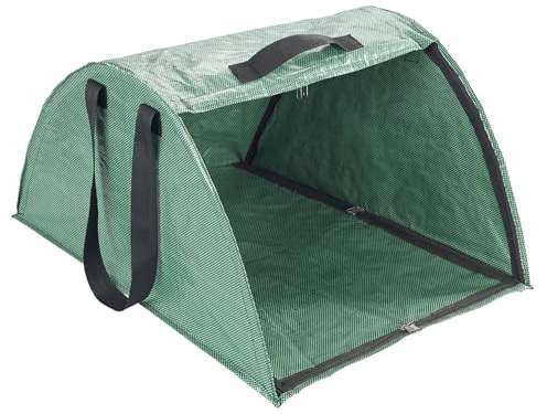 Trädgårdsverktyg mod. XL lövsamlare effektiv lövsamling med sopande kant, miljövänlig plast, PP och glasgrön, 50 x 35 x 75 cm