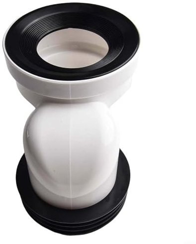 Besttoolifes Ugello di collegamento per WC in PVC, connettore per tubo di scarico dritto, design eccentrico, offset regolabile da 0 a 10 cm, accessorio idraulico per WC (D)