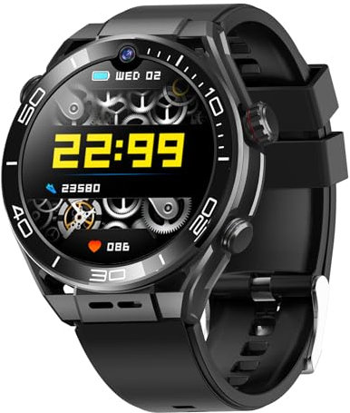 Smart Watch 4G SIM Card, HD 1.52 Screen, Dual Camera, Video Call Support, IP68 Waterproof, 4GB RAM + 64GB ROM, Answer/Make Calls, Men's Smartwatch