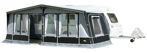 DWT aufblasbares Vorzelt für Wohnwagen - Prime Air II - herausnehmbare Vorder- und Seitenwände - Ganzzelt 240 cm Tiefe - Air-In-System, Größe:Gr. 31 Umlaufmaß 906-930 cm