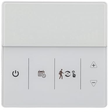 Keenso WIFI-Termostat, Intelligent Fjärrkontroll, Digital Display, Programmerbar Termostat för Hem, Hotell, ABS-material (Vit)