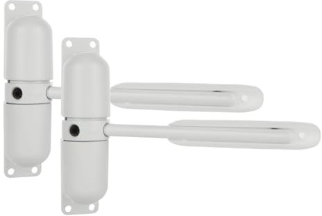 Puthernm Cierrapuertas con Resorte AutomáTico de 2 Piezas, Bisagra de Puerta de Ajustable para Convertir Puertas con Bisagras en AutomáTico, Cierrapuertas AutomáTico