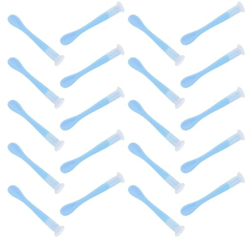 FONDOTIN Lot de 20 Applicateurs à Ventouse pour Lentilles de Contact Bleu Ciel, Outil Portable D’insertion et Retrait, Accessoire Compact pour Soins des Lentilles en Voyage et Usage