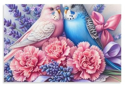 Puzzle pour Adultes 1000 piècesBouquet d'oiseaux amoureuxPuzzle pour Adultes - Jeu éducatif - Défi - Jouet - 1000 pièces - Puzzles pour Adultes et Enfants 26x38cm