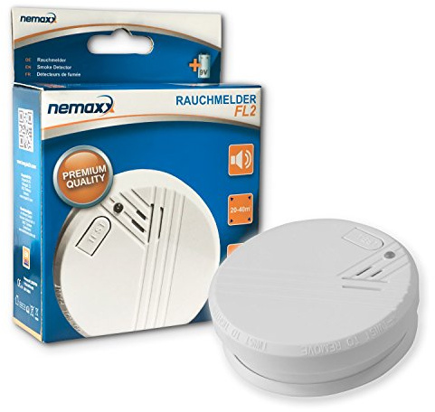 Nemaxx 6797 FL2-Detectores de Humo (6 Unidades, según EN 14604, tecnología fotoeléctrica Sensible, Incluye 6 Soportes magnéticos, 6er-Paket, Set de 6 Piezas