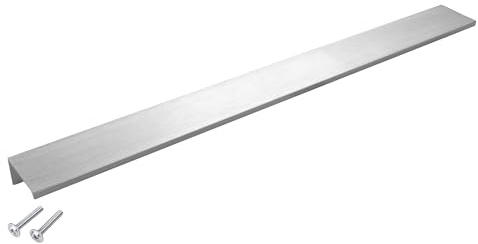 SOTECH 10er Set Alu Möbelgriff SEARL 380 mm Edelstahloptik Griffleiste | Schrankgriff Küchengriff