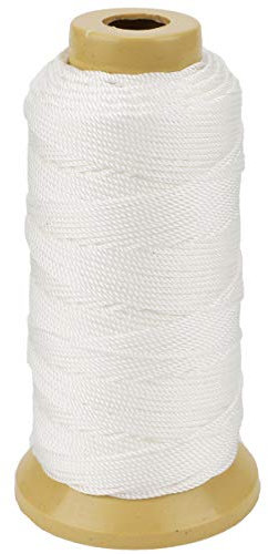 Twisted Nylon Line Twine Cordón para Jardinería Marcado Proyectos de Bricolaje Elaboración de Mampostería (1.5mm-328 Feet, Blanco)