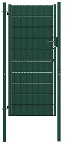 Zauntor Stahl 100 x 164 cm Grün