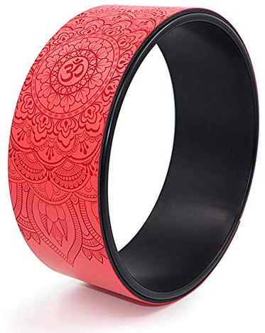 LIUJUAN Massage Yoga Wheel Back Training Fitness Gym Heimübung Yoga Zubehör Workout Yoga Wheel Roller Pilates Ausrüstung-Rot