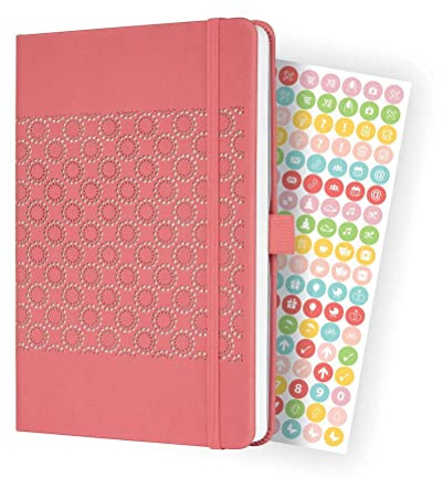 SIGEL J2203 Wochenkalender Jolie 2022 - ca. A5 - rose - Hardcover - 174 Seiten - mit vielen Infos und praktischen Stickern - FSC-zertifiziert - Terminplaner