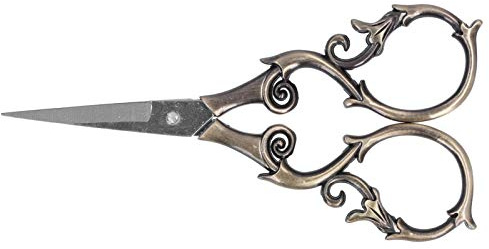 Vintage Europäische Stil Nähschere Blume Pflaumenblüte Schere Stickerei Edelstahl Schere Für Schneiderhandwerk Arbeit (Grün)