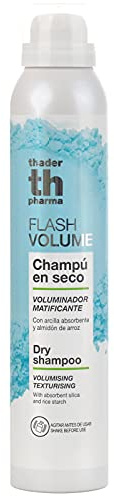 Thader Th Pharma Champú en Seco Flash Volume, con Efecto Voluminizador y Matificante, 200 ml